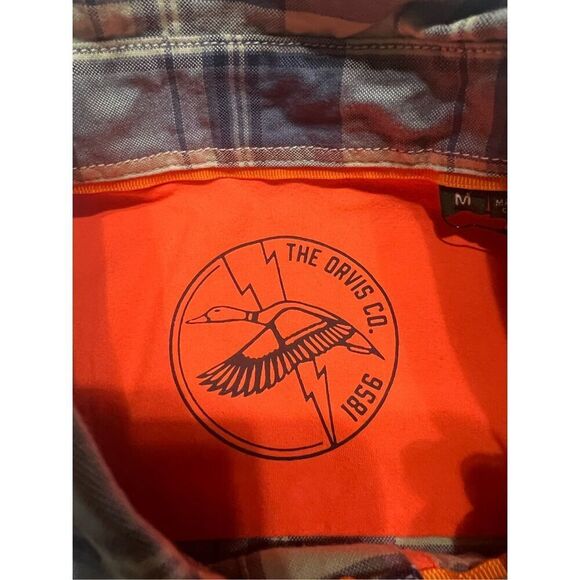 Orvis Men’s Plaid Button Down Duck Cloth Shirt Sz M New - Picture 3 of 7